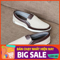 [Hàng bán chạy] Giày lười nam chất vải bố cao cấp dễ dàng phối trang phục