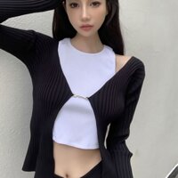 Hàng Bán ChạyF & X Áo Khoác Cardigan Dệt Kim Màu Xanh Lá Phiên Bản Hàn Quốc Cho Nữ Vv Áo Khoác Vest Tay Dài Dáng Ôm Quyến Rũ Trẻ Trung Cho Bạn Gái