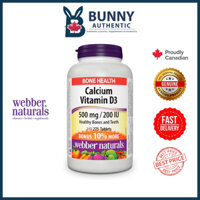 [Hàng Canada] Viên uống bổ sung Canxi & Vitamin D3, Webber Naturals, 275 viên | Bunny Authentic