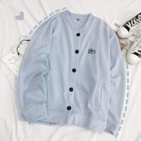 HÀNG CAO CẤP -  Áo Khoác Nỉ Bông Cardigan PUPPY LAZY 07.07 Unisex - Hàng Cao C - XANH BIỂN,Size L