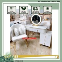 [Hàng Cao Cấp] Bộ bàn phấn trang điểm 2 mặt đá, táp đơn 3 ngăn tủ, kèm gương, ghế hiện đại - Giá Tại Xưởng