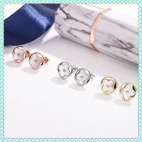 [HÀNG CAO CẤP] BôngTai Nữ, Bông Tai Titan Không Han Gỉ, Siêu Bền Màu - Mẫu Hoa LV Cực Xinh