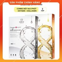[HÀNG CAO CẤP] Combo 2 Hộp Mặt Nạ OXYGEN - COLLAGEN Đài Loan Mirae EX 8 Phút Dưỡng Da Cấp Tốc 20g x 5 miếng / Hộp
