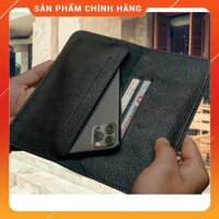 HÀNG CAO CÂP [ Da Thật ] Ví Nam Dài Cầm Tay Da Thật Đựng Điện Thoại BB49 - BH 12 Tháng -Full Box