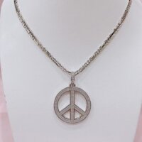 [Hàng cao cấp] Dây chuyền nam nữ, bạc Ý xi bạch kim - Dây chuyền bạc gắn đá CZ sang trọng DCU00015