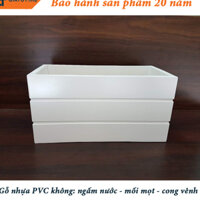 (Hàng cao cấp-Đủ kích thước) Chậu gỗ nhựa ngoài trời composite kẻ chỉ, chậu trồng cây mẫu mới