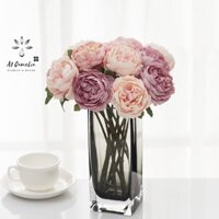 [Hàng Cao Cấp] Hoa hồng pháp lụa cao cấp Camelia, Cành 28cm, Trang trí Decor cực đẹp,