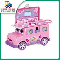 [Hàng cao cấp] Hộp đồ chơi xe bus trang điểm Delux Bus Make up có máy sấy, son môi,...