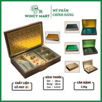 [Hàng Cao Cấp] Hộp Gỗ, Rương Đựng Đồ Trang Sức Mặt Kính Hoa Văn Chất Liệu Gỗ Để Mỹ Phẩm, Đồng Hồ, Nhẫn Và Đá Qúy