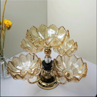 [Hàng Cao Cấp] Khay Thủy Tinh 2 tầng, khay pha lê đựng bánh kẹo, hoa quả trang trí ngày tết phong cách Châu Âu