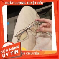 (Hàng Cao Cấp) Kính Mát Nam Nữ Thời Trang Giả Cận Gọng Siêu Dẻo Màu Xám Ghi Hottrend Năm Nay Chống UV400