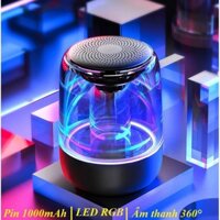 [HÀNG CAO CẤP] Loa Bluetooth Không Dây Trên Dưới Trong Suốt Yayusi C7 âm thành vòm 6D âm bass trầm led RGB 1000mAh