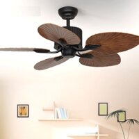 (Hàng Cao Cấp Loại I) Quạt trần hình lá siêu mát cho biệt thự nhà hàng khách sạn,động cơ lõi đồng điều khiển từ xa