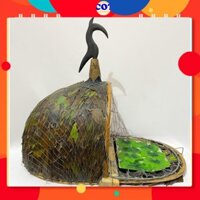 Hàng cao cấp Lồng bẫy chim cu gáy lợp lá chất liệu trúc cao cấp siêu nhạy