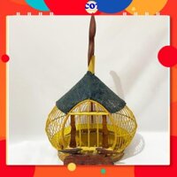 Hàng cao cấp Lồng chim cu gáy cọ dừa nổi bật chất liệu trúc đẹp hàng kỹ