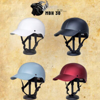 (HÀNG CAO CẤP) Mũ Bảo Hiểm Nửa Đầu Lưỡi Trai Napoli Trơn N08 Thời Trang (FreeSize 55-58cm)