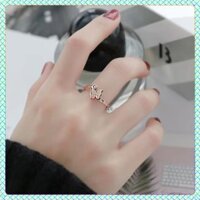 [HÀNG CAO CẤP] Nhẫn Nữ Đẹp, Nhẫn Titan Không Han Gỉ - Mẫu Hình Con Bướm Phun Cát Mạ Vàng