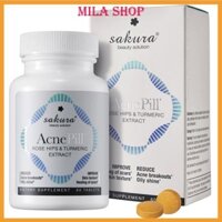 [HÀNG CAO CẤP SAKURA] VIÊN UỐNG GI.Ả.M M.Ụ.N, XÓA TAN S.Ẹ.O TH.Â.M SAKURA ACNEPILL, VIÊN UỐNG DƯỠNG DA