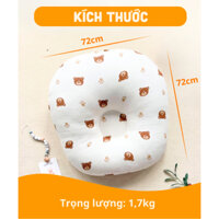 (HÀNG CAO CẤP Tặng gấu Squishy) Gối chống trào ngược BABY CHOU chất liệu muslin Hàn Quốc chính hãng