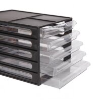 HÀNG CAO CẤP Tủ nhựa đựng tài liệu, hồ sơ Song Long nhiều tầng- màu ngẫu nghiên - 4 tầng