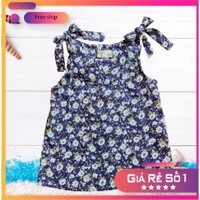 [HÀNG CAO CẤP] Váy trẻ em, Váy thô 2 dây  màu xanh in hoa HQ826 hàng Quảng Châu loại 1 cho bé 14-24kg