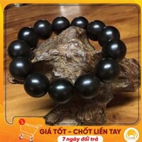 [HÀNG CAO CẤP] VÒNG GỖ ĐÀN HƯƠNG SANTALUM ĐEN MUN ĐÃ KHAI QUANG ĐIỂM NHÃN TẶNG KÈM HỘP GẤM SANG TRỌNG