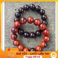 [HÀNG CAO CẤP] Vòng lắc tay nam gỗ hạt tròn 14 ly - Trắc màu đen nhiều hoặc đỏ nhiều