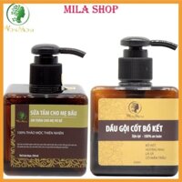 [HÀNG CAO CẤP WONMOM] COMBO 2 CHAI DẦU GỘI + SỮA TẮM BODY VÀ LÀM SẠCH CƠ THỂ WONMOM – BỘ SẢN PHẨM DƯỠNG DA