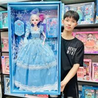 (Hàng cao cấp)Búp bê công chúa Elsa cao 60cm, 80cm xinh đẹp cỡ lớn hàng cao cấp, Quà tặng bé gái