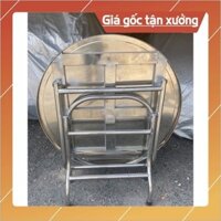 (Hàng chất lượng) Bàn tròn inox xếp 1m0 giá xưởng sản xuất