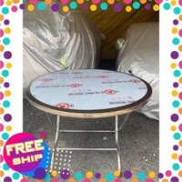 (Hàng chất lượng cao) Bàn tròn inox xếp gọn rộng 1m0 giá xưởng sản xuất