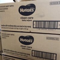 [HÀNG CHÍNH HÃNG 80tờ] THÙNG 12 gói khăn ướt huggies không mùi an toàn cho bé 1 gói 80 tờ