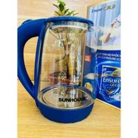 [HÀNG CHÍNH HÃNG] ẤM ĐUN SIÊU TỐC THỦY TINH CAO CẤP SUNHOUSE SHD1215B - MÀU XANH DƯƠNG