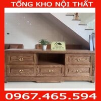 HÀNG CHÍNH HÃNG Ảnh thật kệ ti vi 5 ngăn kéo gỗ sồi nga SALE