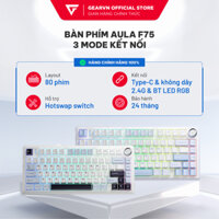 [HÀNG CHÍNH HÃNG] Bàn phím AULA F75 Gaming - Không dây 3 Mode Kết Nối - GEARVN - AULA - BẢO HÀNH 24 THÁNG