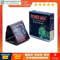 [Hàng Chính Hãng] Bao cao su Hàn Quốc hộp 3 chiếc kéo dài thời gian Powerman Cá ngựa đen