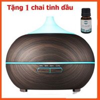 Hàng Chính Hãng-Bảo hành 6 tháng Máy Xông Tinh Dầu Siêu Âm, Phun Sương Quả Bí Tặng Tinh Dầu Cao Cấp