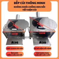 (Hàng Chính Hãng) Bếp Củi Thông Minh Không Khói -Không Đen Nồi, Siêu Tiết Kiệm Củi Có Ống Khói-Khay Đựng Than