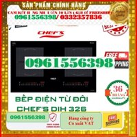 [HÀNG CHÍNH HÃNG]  Bếp điện từ đôi inverter Chef's EH-DIH326 | Bick Bosch | Bảo hành điện tử 3 Năm | Chính Hãng