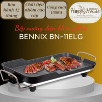 (HÀNG CHÍNH HÃNG) Bếp nướng điện không khói Bennix BN-11ELG, vỉ nướng BBQ, thịt, rau củ phủ đá hoa cương chống dính