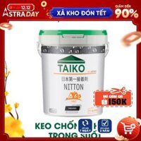Hàng Chính Hãng - BH 2 NămKeo chống thấm TAIKO trong suốt - Chống thấm nền gạch, nhà vệ sinh, gỗ công nghiệp18 kg - Keo  Chổi quét sơn
