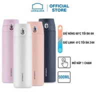 [HÀNG CHÍNH HÃNG] Bình giữ nhiệt Lock&Lock Feather Light One Touch 500ml LHC3257 (4 màu)