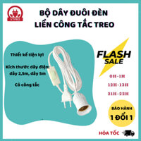 [HÀNG CHÍNH HÃNG] Bộ dây đuôi đèn liền phích cắm và công tắc SOPOKA siêu tiện lợi dây 2,5m dây 5m