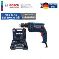 [Hàng chính hãng] - Bộ máy khoan Bosch GSB 13RE SET (100 món phụ kiện)