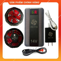 [Hàng Chính Hãng] Bộ Phụ Kiện Áo Điều Hòa, Bộ Pin Quạt Sạc Dây Cáp, Pin 35000 mah-14V ( 550K chỉ bộ phụ kiện )