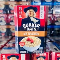 [Hàng chính hãng] Bột Yến Mạch Quaker Oats Mỹ cán dẹp (viền vàng) - 4,52 kg