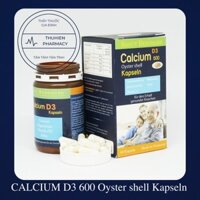 ✅[Hàng chính hãng]✅ CALCIUM D3 600 Oyster shell Kapseln-Bổ sung canxi cho bà bầu, người cao tuổi (Hộp 60 viên)