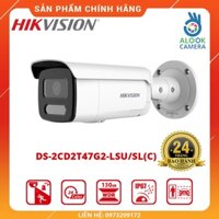 HÀNG CHÍNH HÃNG-Camera IP  HIKVISION DS-2CD2T47G2-LSU/SL(C) 4MP + MÀU 24H+ ĐÀM THOẠI 2 CHIỀU+ PHÂN BIỆT NGƯỜI VÀ XE CỘ