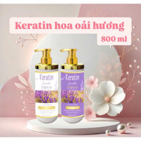 HÀNG CHÍNH HÃNG )cặp dầu gội xả KERATIN hoa oải hương 800ml hương thơm