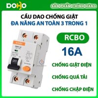 [HÀNG CHÍNH HÃNG] Cầu Dao Chống Giật 16A  RCBO DOBO KOREA đa năng - siêu nhạy 4kA 30mA (Aptomat chống giật)